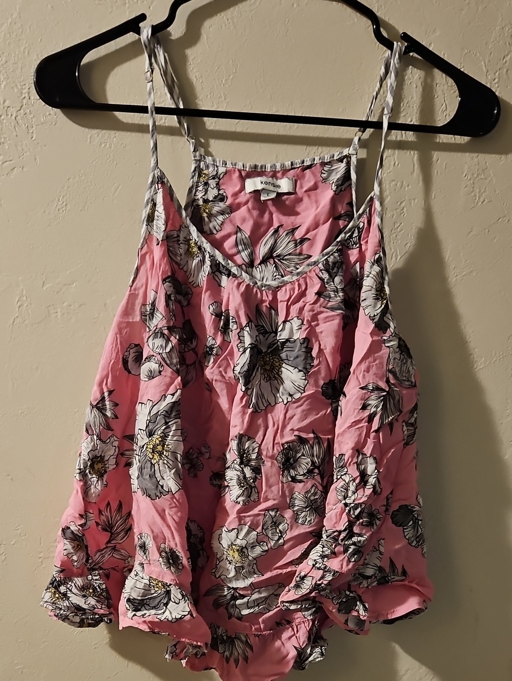 Kensie Pink Floral Spaghetti-Strap Camisole Top